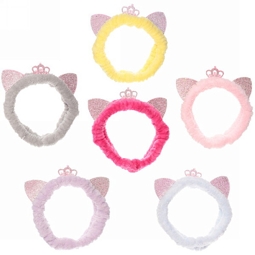 Повязка на голову Beauty Mapafet- Принцесса, 6 цветов (розов, серый, фуксия, желт, голуб, сиренев), 205,5 см_2