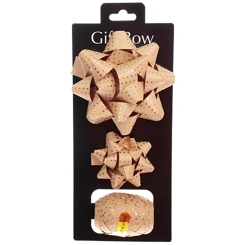 Набор для декорирования "Звездное небо" бант 1,7см, бант 1 см, лента 5мм (10м), Золото