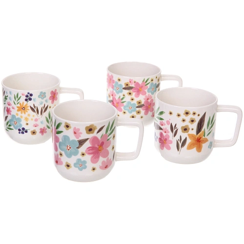 Кружка керамическая 390мл "Цветочный рай", микс рисунков