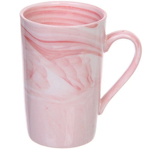 Кружка керамическая 400мл в наборе 2шт Мрамор, высокая_3