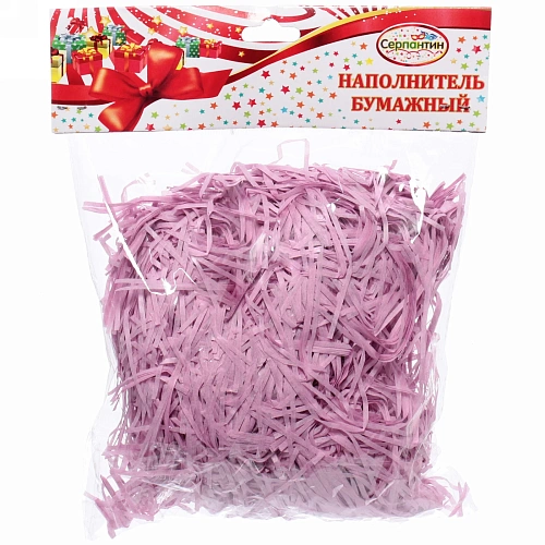 Наполнитель бумажный для подарков Подарок близким 50г , фиолетовый_4