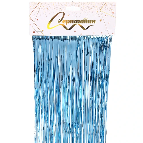 Дождик 2 м "Глянцевый стиль", голубой