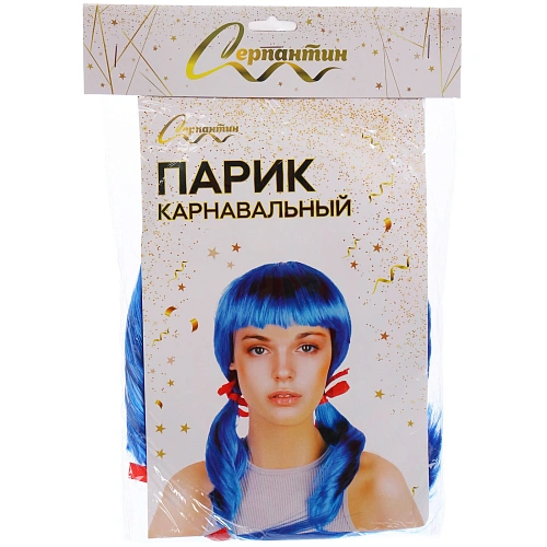 Парик карнавальный Милашка, Голубой_6