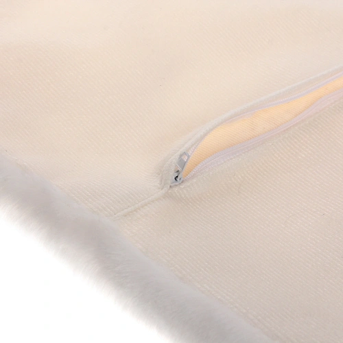 Чехол для декоративной подушки SOFI, 4343 см, иск мех, цвет белый_6