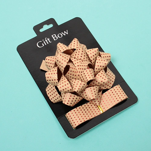 Набор для декорирования Звездное небо бант 2см, лента 2,5см (3м), ШампаньКрасный_3