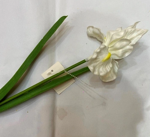 Цветок искусственный "Natur" 60см Ирис белый