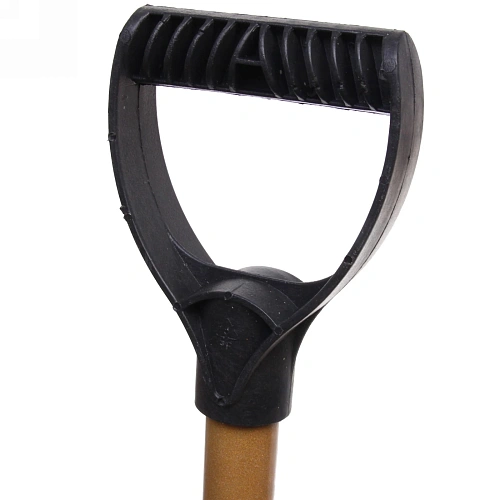 Лопата снеговая пластиковая 410400 мм, с алюмпланкой, с металлчеренком и V-ручкой, d=32_4