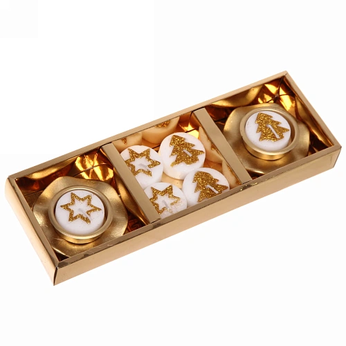 Набор свечей новогодних Блеск праздника 258,53 см, золото_4