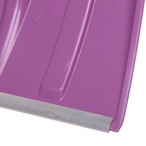 Лопата снеговая пластиковая 380365мм, цветная, с алюмпланкой, с металл крашенымчеренком и V-ручкой d=32_3