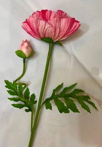 Цветок искусственный "Natur" 60см Мак розовый