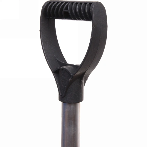 Лопата снеговая пластиковая 410400 мм, цветная, с алюмпланкой, алюмчеренком и V-ручкой, d=32_3