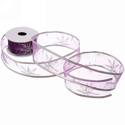 Лента для декорирования Изящная 4 см, 2,7 м, Фиолетовый (микс дизайнов)_10