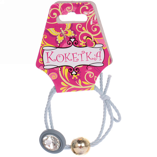 Резинка для волос 1шт Krasa - Kiki, микс 5 цветов, d-55см_5