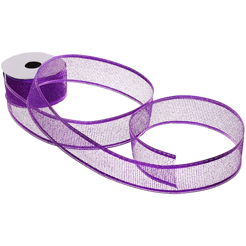 Лента для декорирования Изящная 4 см, 2,7 м, Фиолетовый (микс дизайнов)_3