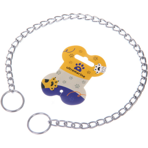 Цепь - удавка рывковая для корректировки поведения "Бро - это сила!", цвет серебро, 2,5мм/50см (лейбл)