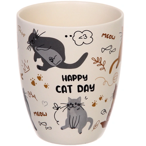 Кружка керамическая 350мл Славные котики, микс 4рисунка_8