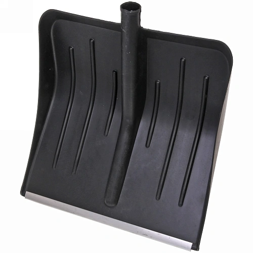 Лопата снеговая "Метель-3" 410*400 мм, пластик.с алюм.планкой, d=32