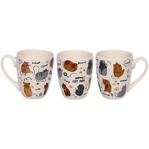 Кружка керамическая 350мл Славные котики, микс 4рисунка_6