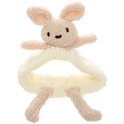 Повязка на голову косметическая ДАЙМОНД Ми, зайки с лапками, цвет лавандовый, серый, и бежевый, 2055см (ZIP пакет)_7