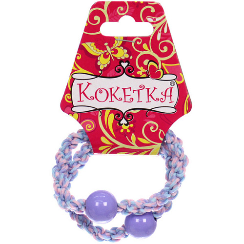 Резинки для волос 2шт Грация, шарики, микс 6 цветов, d-5,5см_6