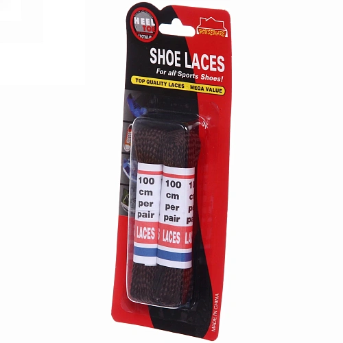 Шнурки для обуви, плоское сечение, цвет коричневый 2 пары 100см_4