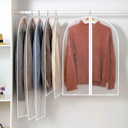 Чехол для одежды ИДЕЯДОМА, цвет белый  прозрачный, 60100см (пакет)_8