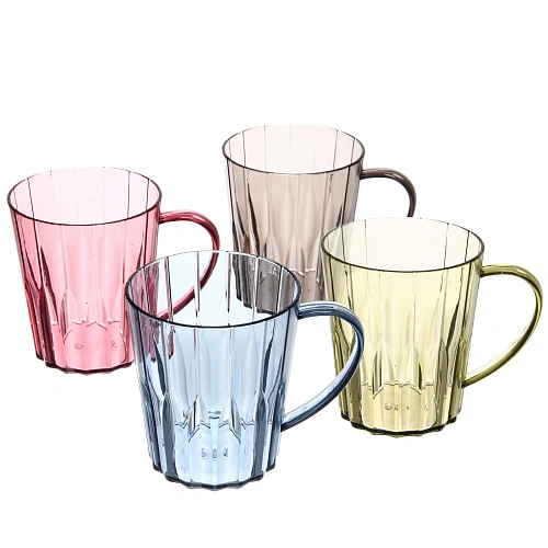 Кружка пластиковая 500мл "Конусная", микс цветов