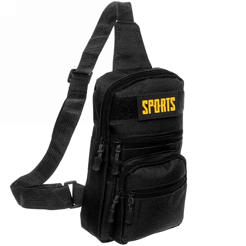 Сумка мужская Cross Body, 4 кармана, цвет черный, 28176см_5