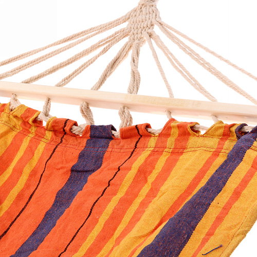 Гамак 20080см Райское наслаждение хб с деревянной перекладиной,цвет оранжевыйжелтыйсиний _8