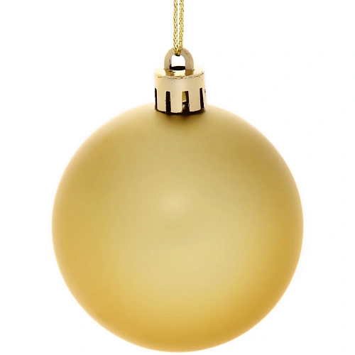 Новогодние шары 6 см (набор 24 шт) Микс фактур, золото_10