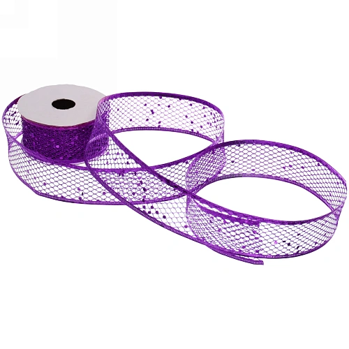 Лента для декорирования Изящная 4 см, 2,7 м, Фиолетовый (микс дизайнов)_8