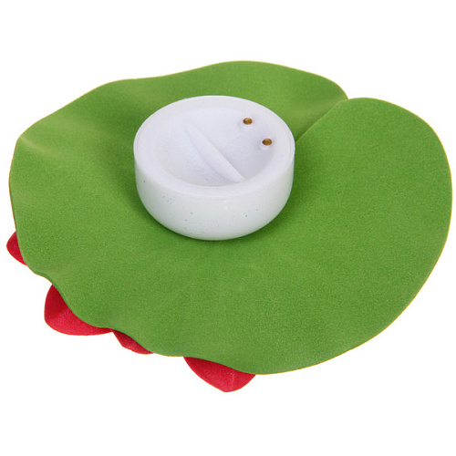 Растение водоплавающее Кувшинка d-10 см от контакта с водой, красный с подсветкой (RGB)_5