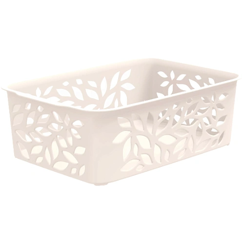 Корзина для хранения универсальная LEAVES, молочный,18.4*12.7*6.2см, 1,2л