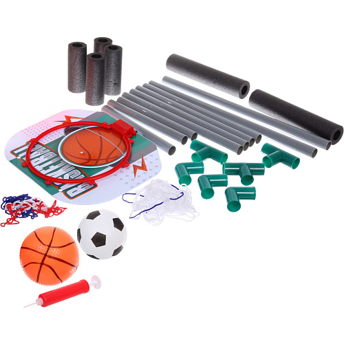 Набор игровой для бассейна 2 в 1 ZG270-261 ворота с кольцом 455570 см,сетка,2 мяча 1216 см,насос_10