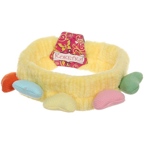 Повязка на голову Кокетка - Сердечки, микс 6 цветов, 206см_7