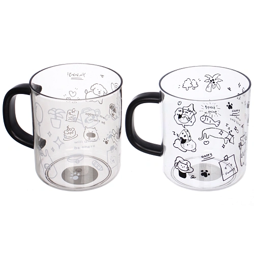 Кружка пластиковая 500мл Милые зверушки, микс цветов_3