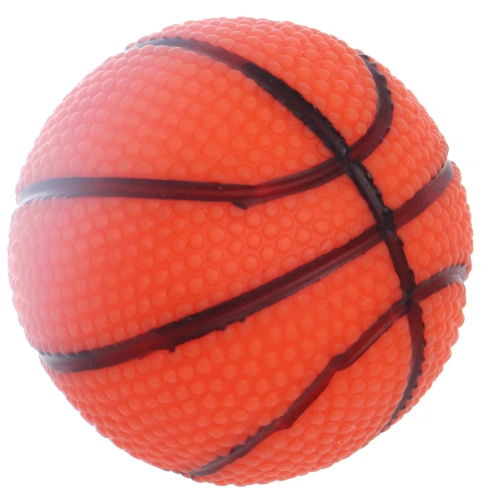 Игрушка - мячик для собак средних и крупных пород "БЕГИ ЛОВИ", цвет оранжевый, с пищалкой, d-7см (лейбл)