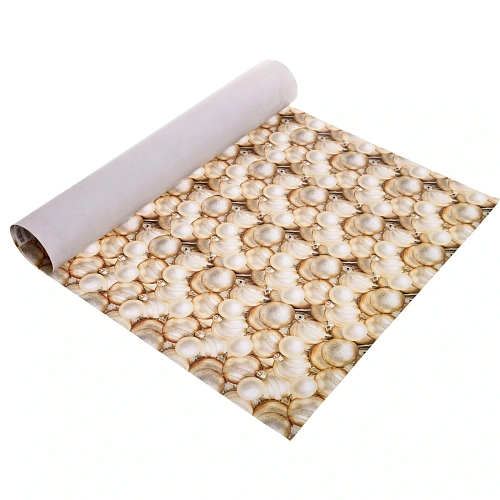 Бумага упаковочная 50х70 см Волшебные шары,  шампань (1 лист)_7