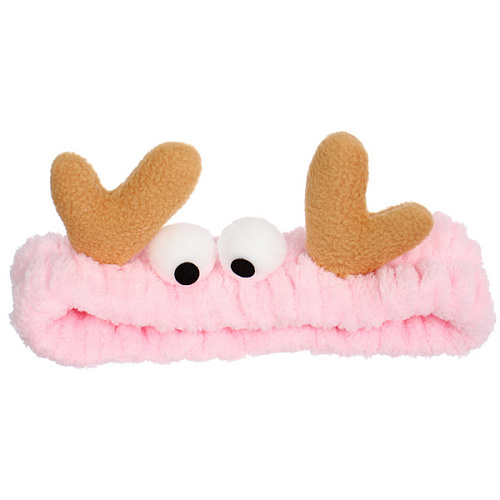 Повязка на голову New collection Vostok - Крабики, цвет розовый, чёрный, бежевый и красный, 206см ( упаковка белый ZIP пакет )_14