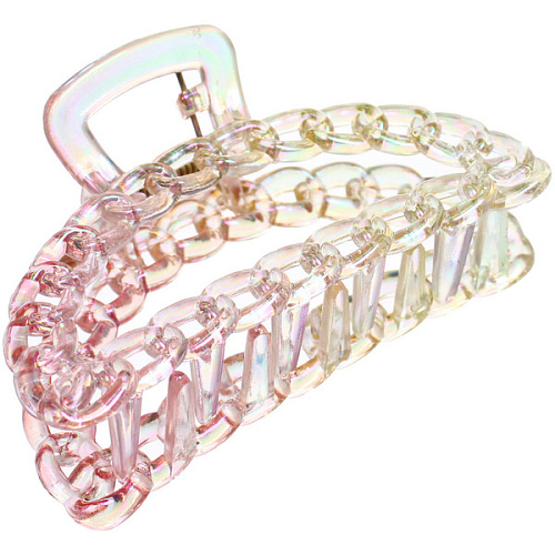 Заколка-краб для волос Мон Пион, цепочка, микс 6 цветов, 9,5см (Блистер)_10