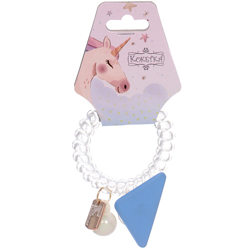 Резинка для волос силиконовая Salon Bon Bon, треугольник, микс 5 цветов, d-5,5см, ( подвес единорог)_7