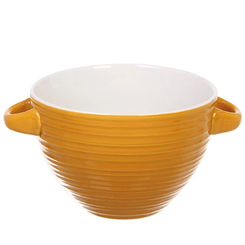 Бульонница керамическая 750мл Полоски, микс цветов_4