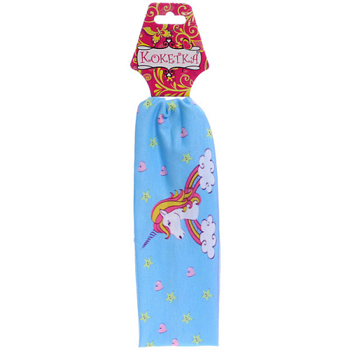 Повязка на голову детская РОЗОВОЕ ОБЛОКО, радуга, микс 6 цветов, 720см (подвес Кокетка)_3