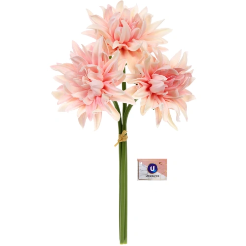 Цветы искусственные "Natur" 34см Хризантемы 3шт персиковые