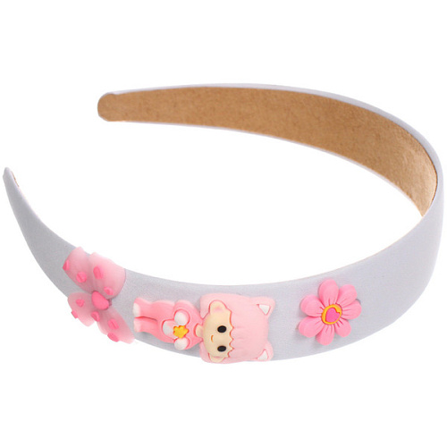 Ободок для волос детский БАМБИ БУМ, подружка, цвет розовый, лавандовый и голубой, 3см_3