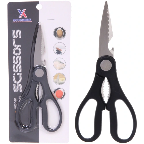 Ножницы кухонные 20см с орехоколом и открывашкой 9186