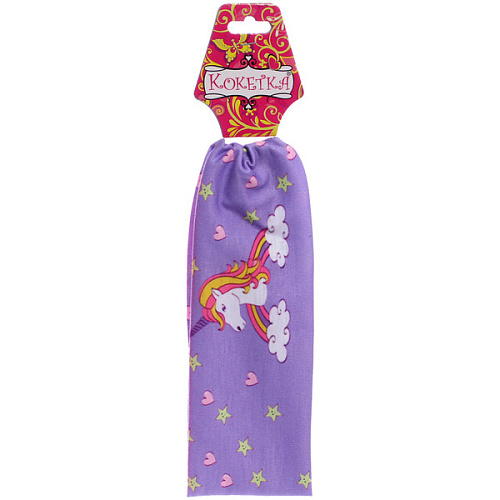 Повязка на голову детская РОЗОВОЕ ОБЛОКО, радуга, микс 6 цветов, 720см (подвес Кокетка)_5