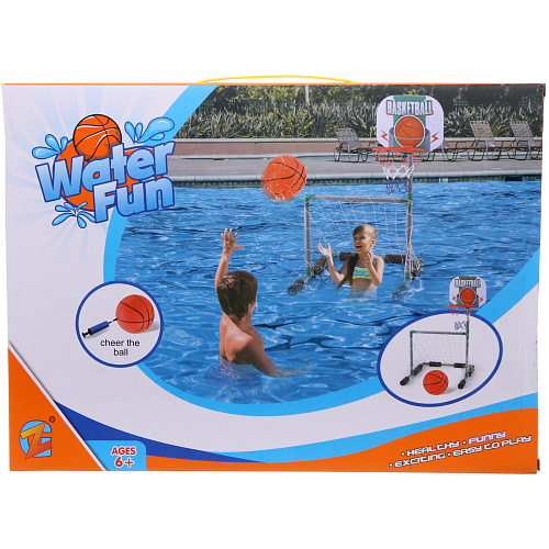 Набор игровой для бассейна 2 в 1 ZG270-261 ворота с кольцом 455570 см,сетка,2 мяча 1216 см,насос_5