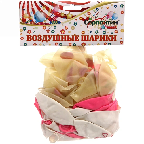 Воздушные шары  25 шт, 1225см Розовая нежность_6