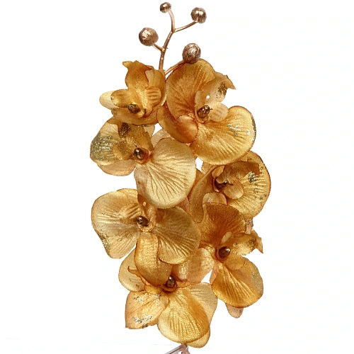 Искусственные цветы FLOWERS GLAMOUR 72см Орхидея золотая_3